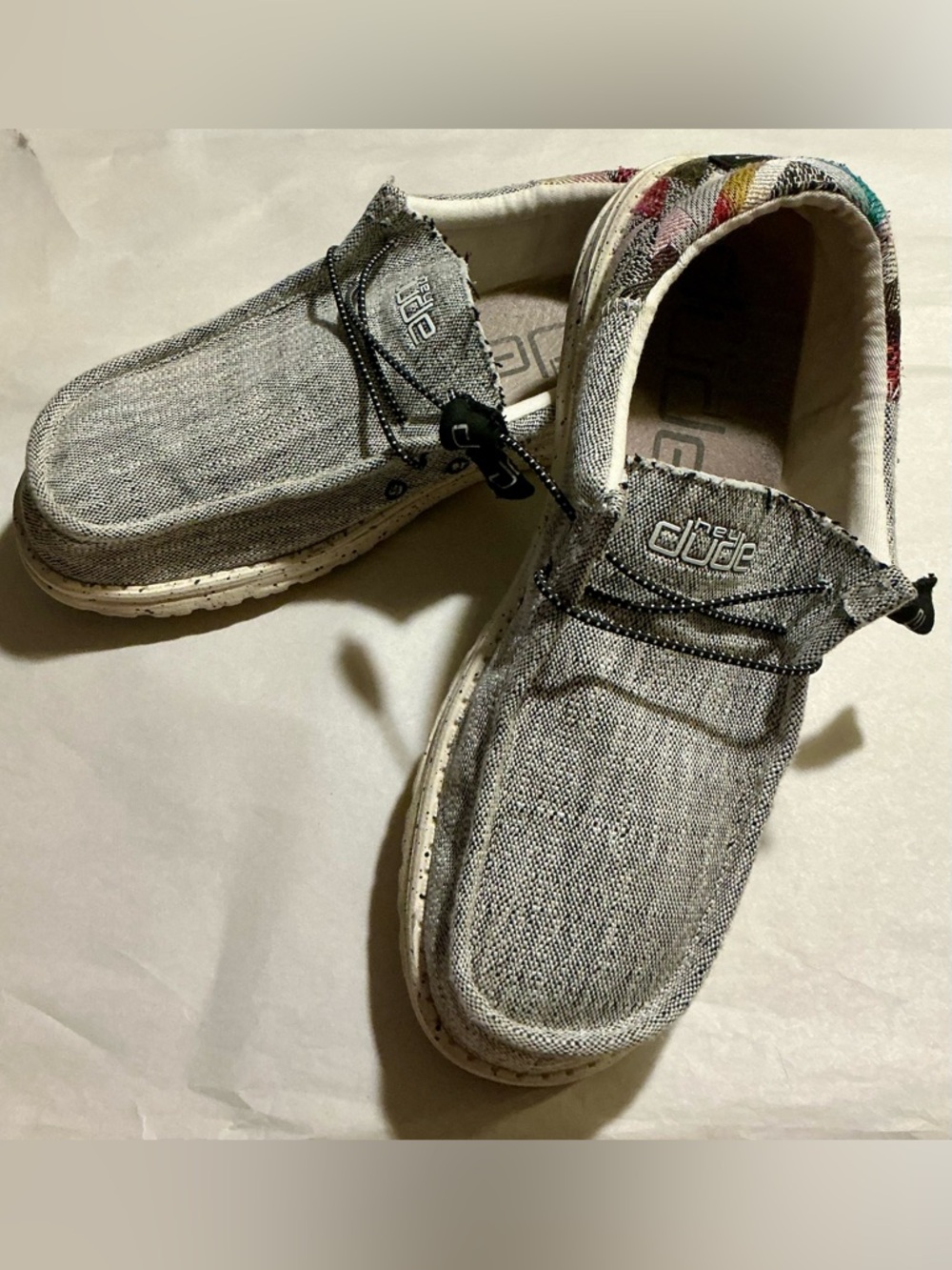Hey Dude Wally Funk Multi- Color Woven Slip-On Loafer Mens 11 Lightweight - Picture 2 of 16